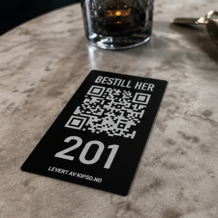 QR Bordnummer svart