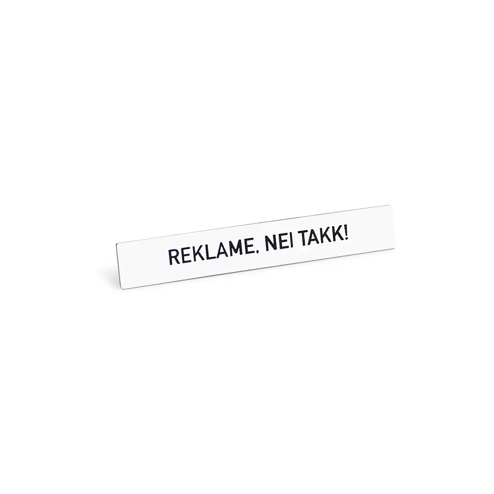 Nei til Reklame 78x12 - Hvit