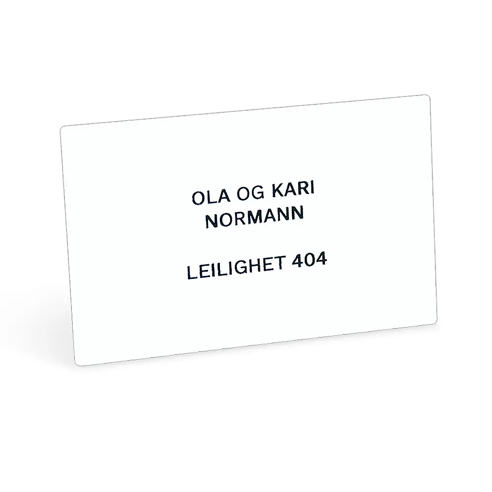 Postkasseskilt System - Hvit