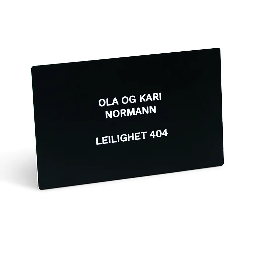 Postkasseskilt System - Svart