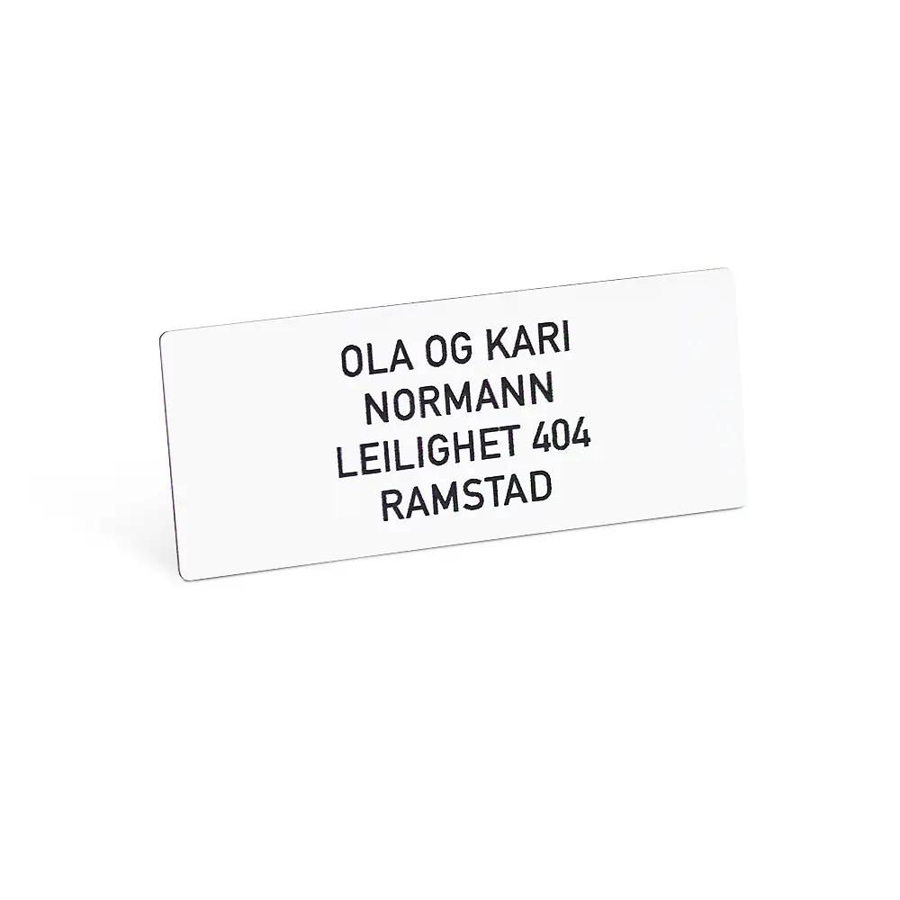 Postkasseskilt Lite - Hvit