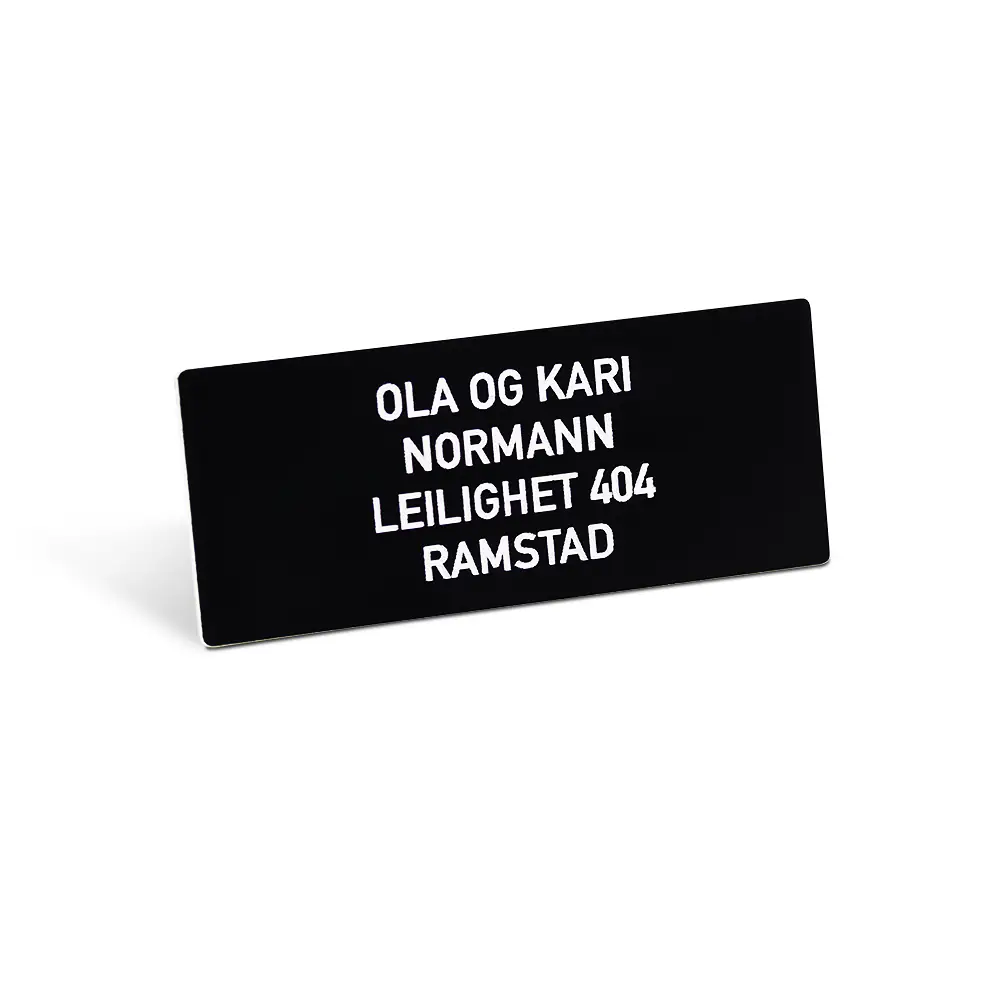 Postkasseskilt Lite - Svart