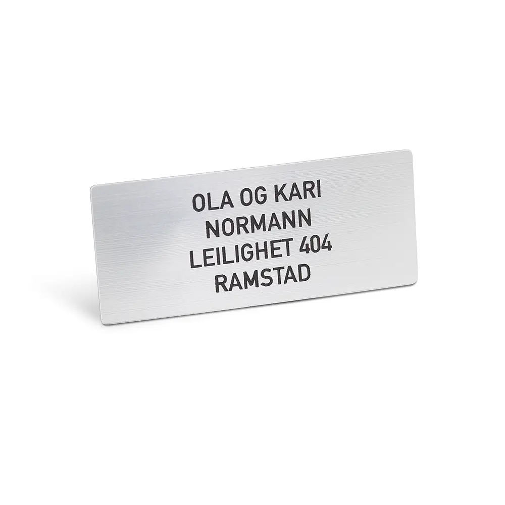 Postkasseskilt Lite - Sølv