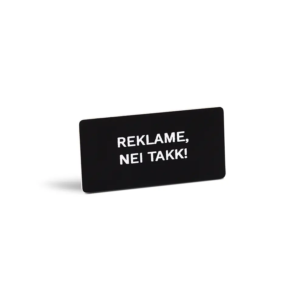 Nei til Reklame 49x29 - Svart